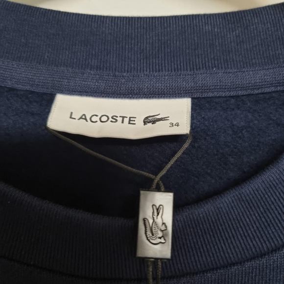 Lacoste Navy spellout sweater Size 34 uk 6BNWT - Picture 3 of 4